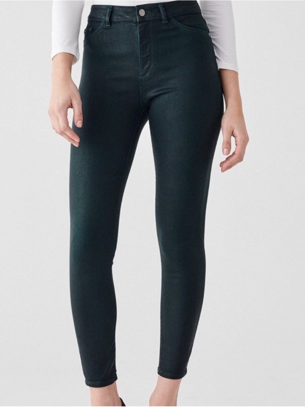 DL1961 Farrow Skinny Instasculpt Coated Jeans
